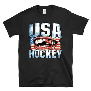 U.S.A HOCKEY - 2026 Gold Medal Champions Bloody Teeth - T-shirt