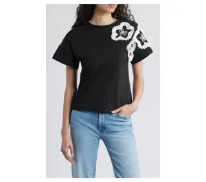 NIKKI LUND Celine 3D Floral Tee Shirt