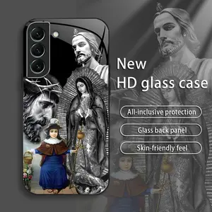 Suitable for [Galaxy S22+ 5g] Jesus New stylish high quality glass protective case affordable anti-drop anti-fingerprint-888