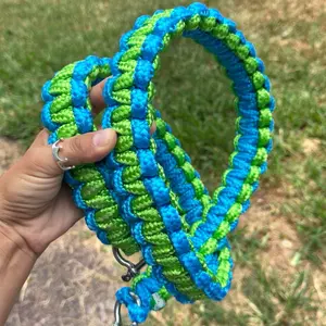 Paracord Engel lunch box strap lime green blue paracord made by hand