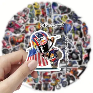 50 pack of motorcycle, dirt bike racing stickers. No duplicates and waterproof
