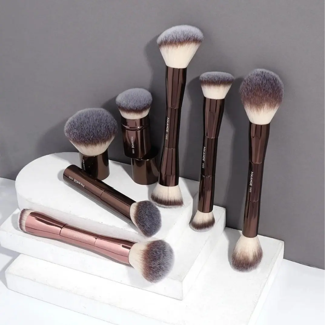 MAANGE 7 PCS  Makeup Brush Set Foundation Concealer Brush For Blending Liquid Cream Powder Beauty