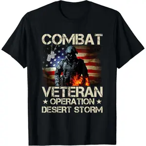 Y2K Summer Viral Print Oversized Graphic Vintage Unisex TeeMemorial Day Veteran's Day Desert Storm Military Soldier T-Shirt