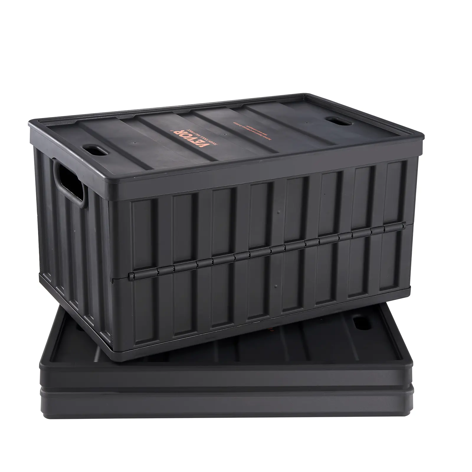 【summerfinds】VEVOR 3-Pack 65L Collapsible Storage Boxes with Lids, Folding Plastic Stackable Utility Crates with Handles, Heavy-Duty Clothes Storage Organizer for Home Organization of Clothes, Toys