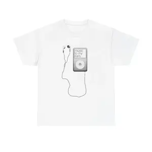 Music To My Ears T-Shirt, Casual Cotton Tee, Gifts Shirt, Unisex Vintage Graphic Tees Gothic Grunge Y2k Emo Scene Amity Affliction Style Clothes Men Women Streetwear