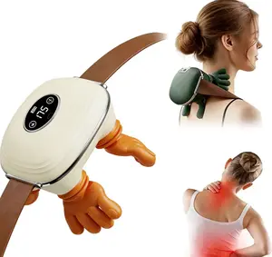 Heated Shoulder Massager, deep tissue massage to relieve pain; Electric Cervical Massager Bionic Hand Heating Wireless Portable 3D Kneading   Hands Unisex Lightweight & Adjustable Speed Settings