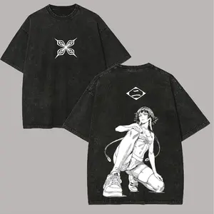 Bleach Anime Lover Washed T shirt Year round clothing personality Clothes Plus Size Unisex high quality hot product Streetwear