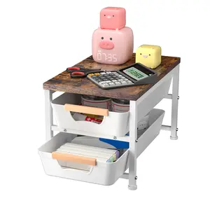 3-layer Storage Basket Snack Rack, Countertop & Desktop Pull-out Metal Basket with Handle, Organizers