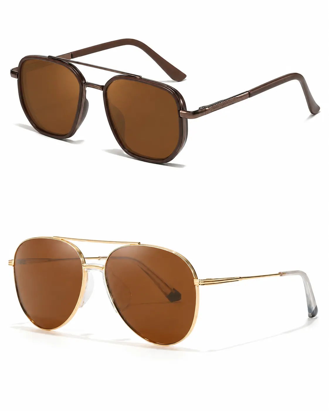 SODQW Tangle Free Aviator Sunglasses for Women Polarized Square Frame With UV400 Protection Sun Glasses for Driving