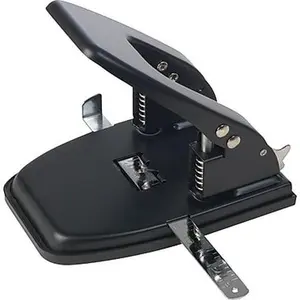 2 Hole Punch, Paper Puncher, Low Force Required, Jam Resistant, 28 Sheet Capacity, Black