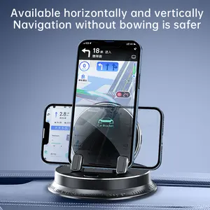 Stable & Adjustable Car Phone Holder  360° Rotation Silicone Anti-Slip Pad  Protects Interior Surfaces Dashboard Navigation for Car Office Home & More