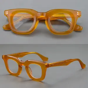 Thick Square Retro Acetate Eyeglasses Frames For Women MEN Reading Glasses Thick Glasses Frame Women Men Eyewear 23124