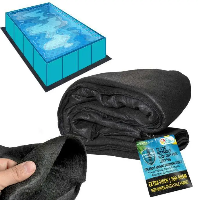 U.S. Pool Supply Ground Shield Round Heavy Duty Pool Liner Pad for Above Ground Swimming Pools - Protects Pool Liner, Prevents Punctures, Weed Barrier, Eco-Friendly Fabric - Extends Liner Life