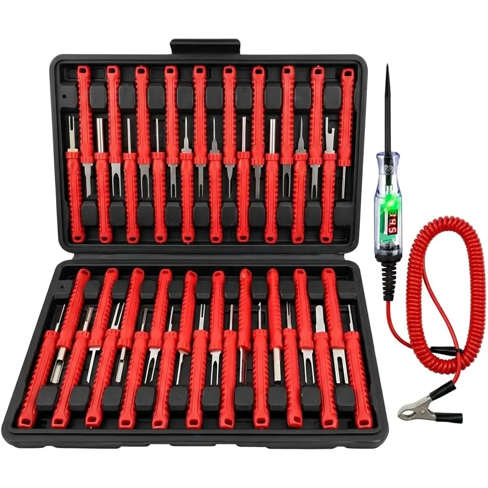 41PCS Terminal Removal Tool Kit with Pin Extractor and 3V-72V Test Light