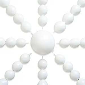 PartyWoo White Linking Balloons 100pcs 6 Inch White Link Balloons for Wedding Baby Shower Birthday Bridal Shower Graduation Engagement Princess Anniversary Party Decorations White-y13