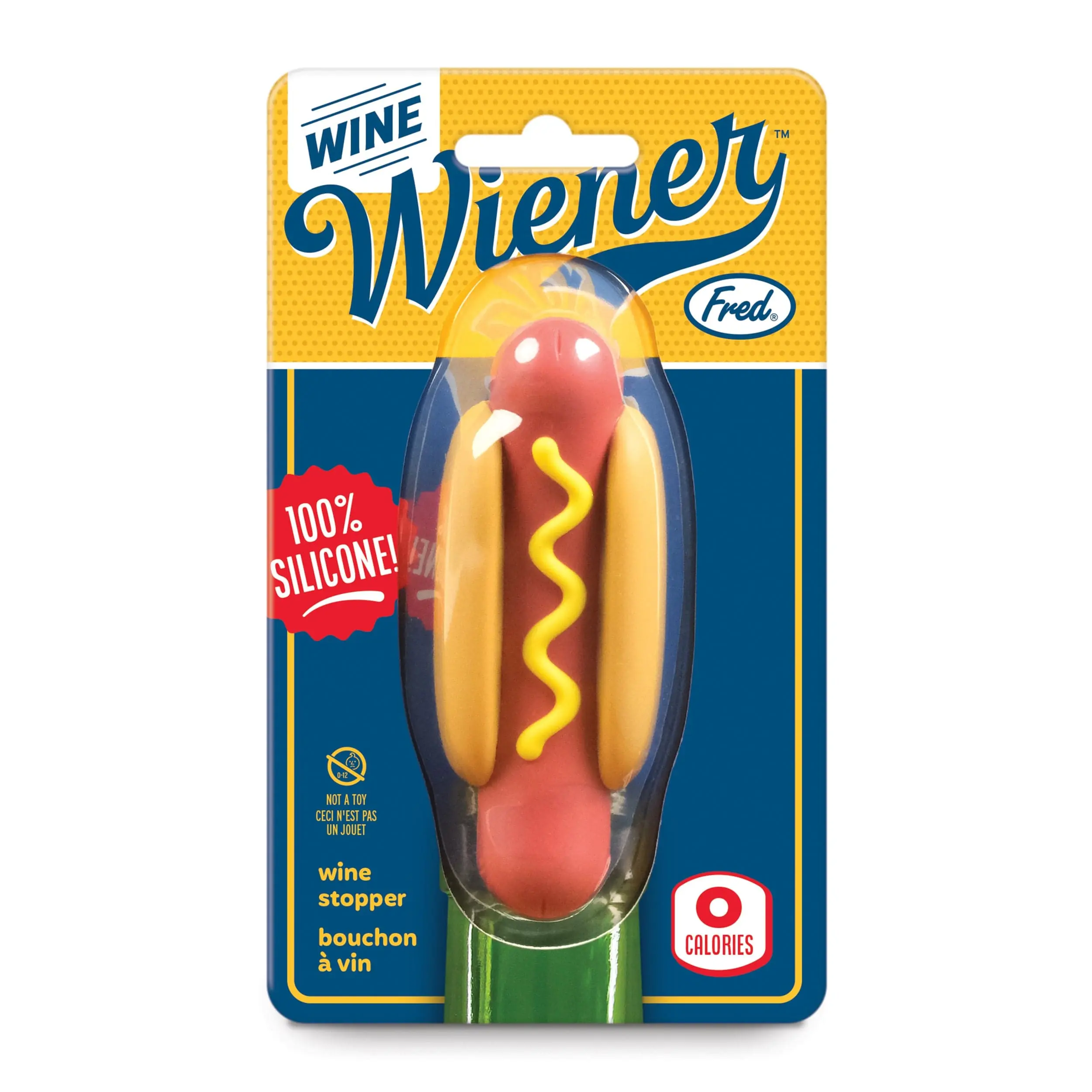 WINE WIENER - Hot Dog Bottle Stopper Barware WINE WIENER - Hot Dog Bottle Stopper Barware