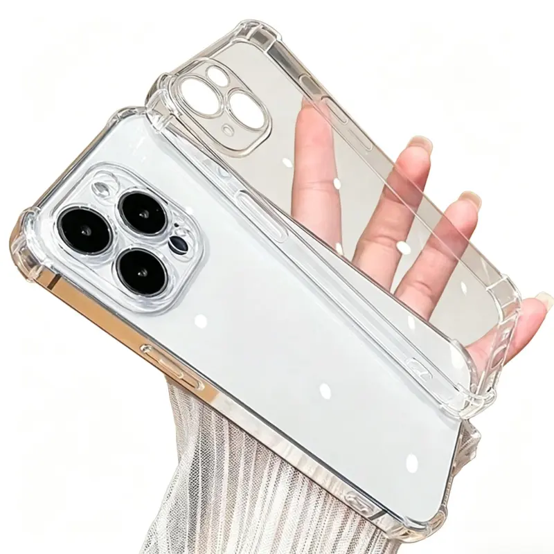 TPU Shockproof Protective Bumper Case for iPhone 17,16,15,14,13,12,11 Pro Max,X,Xs Max,Xr,8,7 Plus - Ultra-Transparent, Precise-Fit Smartphone, Cellphone, Handheld Device Protection Accessory, Devices