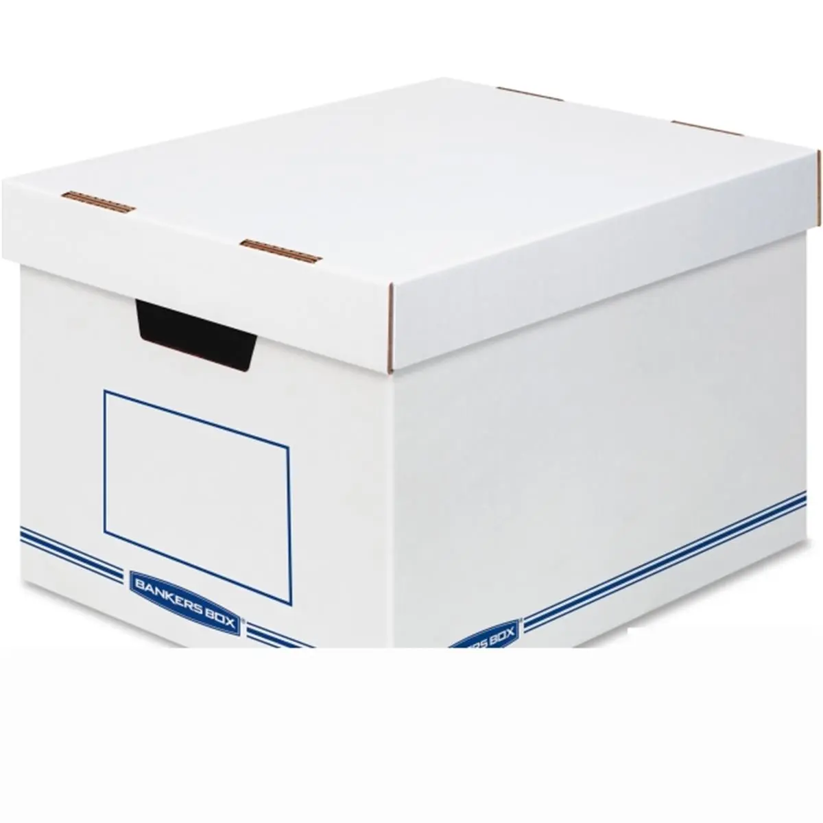 Lorell FEL4662401 Bankers Box Organizers - White & Blue, Extra Large
