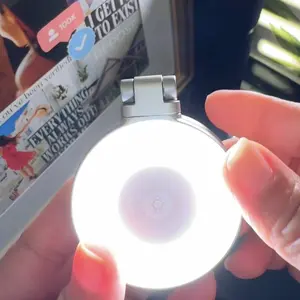 【Valentine's Gift】TELESIN 3-in-1 Magnetic Mirror Selfie Light –360° LED Ring Light with MagSafe, Mirror and Phone Stand, Portable Rechargeable Fill Light, 3 Color Temperatures for Makeup, Live Streaming, Video Calls, Gift, Compatible with iPhone 17