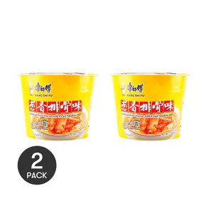MASTER KONG Instant Noodles Bowl 2 Pack Scallion Pork Flavor 3.81 oz Each