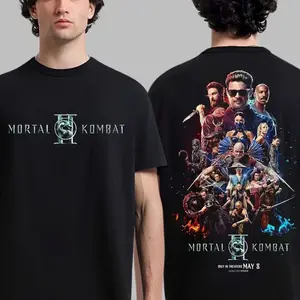 Mortal Kombat II Movie Official Poster Only In Theaters On May 8 2026 Two Sided T-Shirt 9UH