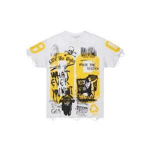 Kammile White/Yellow Oversized T-Shirt