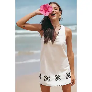 Thalia Mini Dress - Cream/Black