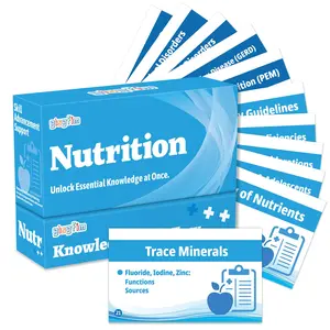 Nutrition Flash Cards Medical Nursing School Essentials Review Exam Flash Cards Double-Sided Professional Study Tool School Supplies & Gifts for Medical Students Test Prep