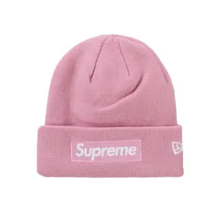 Supreme New Era Box Logo Beanie (FW24) Dusty Pink