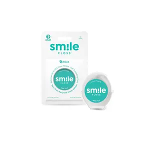 Smile Floss Mint Woven Dental Floss 30 Yds Eco-friendly Natural Spearmint Peppermint Paraben-free Expanding Soft Durable Floss Dentist Hygienist Approved