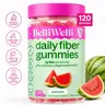 BelliWelli Daily Fiber Watermelon Gummies 120ct - 5g Fiber per Serving with Probiotics & Collagen for Digestion Regularity & Constipation Support Digestive Wellness