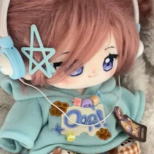 20cm Anime Attributes Miku Kawaii Girl Cosplay Cotton Doll Body Cartoon Dress Up Soft Plushies Toy Figures Fans Collection Gifts