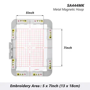 Sew Tech SA444MK Magnetic Embroidery Hoop (Long-bar Magnets) for Brother PE700 PE770 PE800 PE900 SE1900 SE2000,Galaxie 2000/2100/6500,Innovis NV2700 Innovis NV880E,Babylock Ellure Family Ellure Plus,Metal Magnetic Embroidery Machine Sash Frames