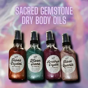 Sacred Gemstones Collection - Crystal Themed Dry Body Oils