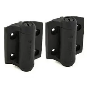 Truclose (2-Pack) D&D 2-7/8 in. x 3-3/4 in. Black Self-Closing Metal Gate Hinge