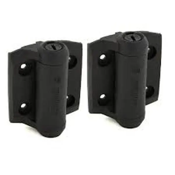 Truclose (2-Pack) D&D 2-7/8 in. x 3-3/4 in. Black Self-Closing Metal Gate Hinge