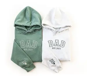 Custom Dad Embroidered Hoodie Custom Kids Names on Sleeve, Personalized Gifts For Dad, Father's Day Gift For Husband, Gift For New Dad, Grandpa Shirt