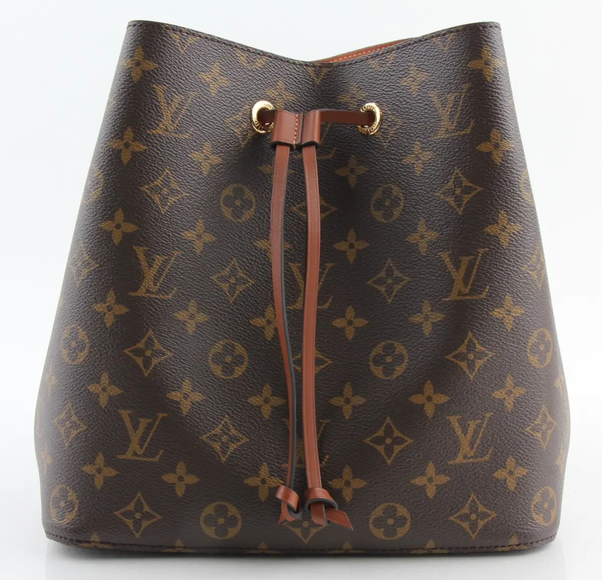 Pre-owned Louis Vuitton Coated Canvas Shoulder Bags Monogram NeoNoe MM Caramel Monogram