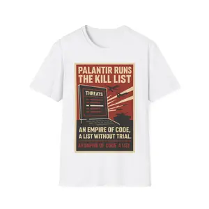 Palantir Kill List Shirt, Empire Of Code Tee, Anti Surveillance T Shirt, Dystopian Government Propaganda, Military Drone Warfare Top
