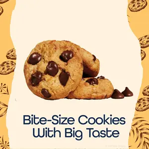 Famous Amos Original Recipe Chocolate Chip Bite-Size Cookies, 30 Pack Box, 30 oz Snack Office Snacks