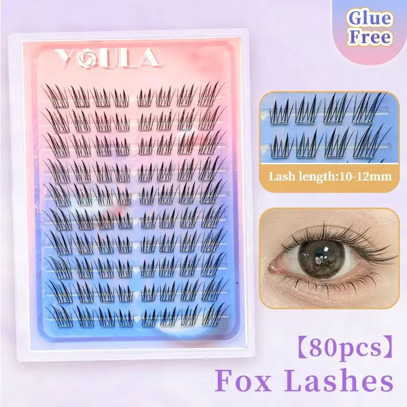 Natural Dense Long Tail False Eyelashes, Cross Style C Curl Patch, 10-12mm Thickness, Flammable Liquid Free, Ca Prop 65 Compliant