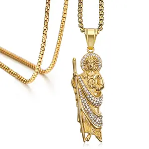 Saint Jude Necklace, San Judas Tadeo Necklace, Religious Pendant Necklace