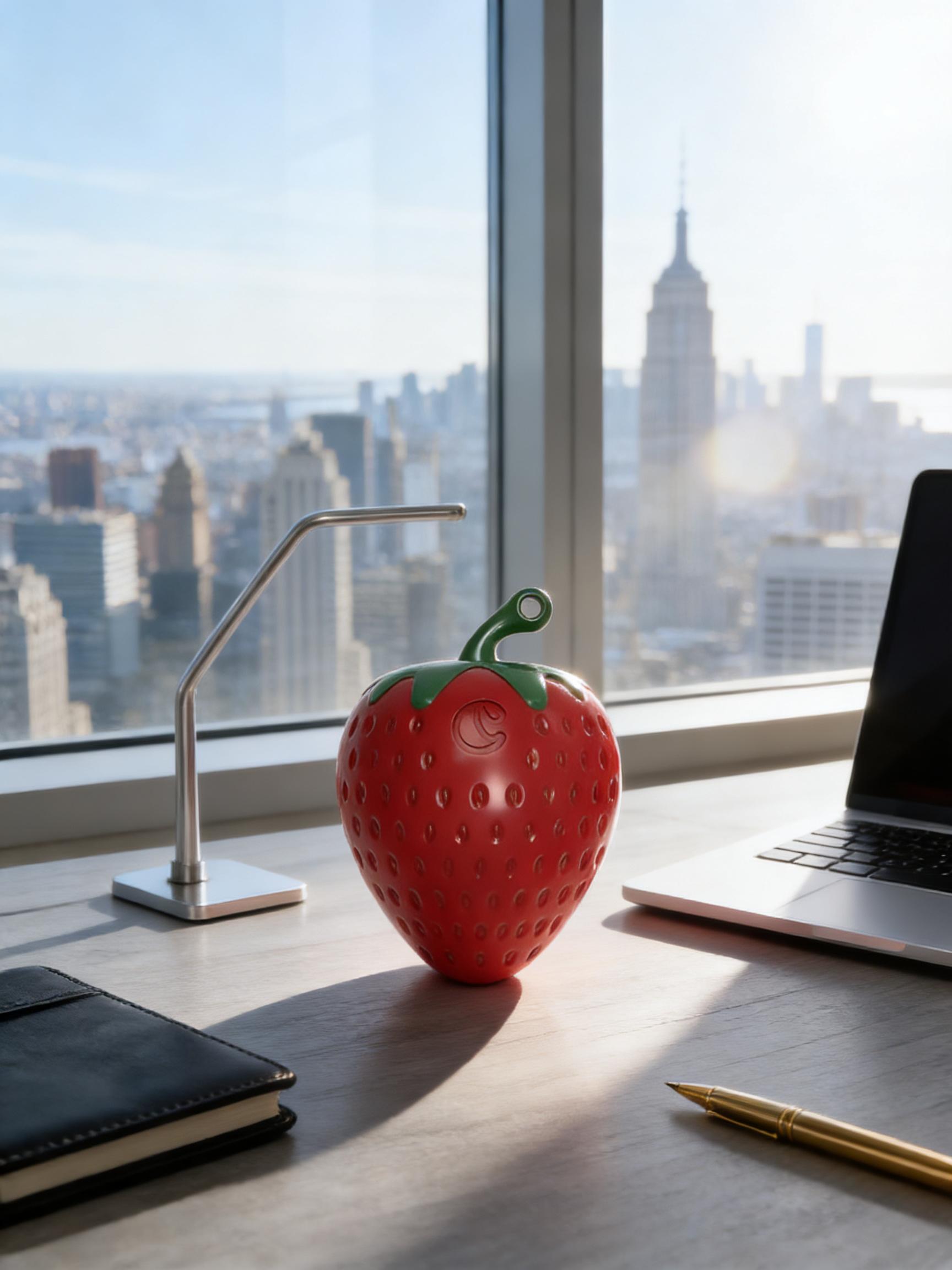 Red Strawberry Lighter | Refillable Butane Lighter (Gas Not Included)