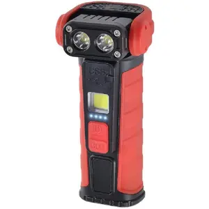 Rechargeable COB Work Light With Magnetic Base 180 Degree Rotatable Portable Handheld Flashlight Clip On Inspection Light For Car Repair Camping Emergency Job Site Lighting Outdoor Activities