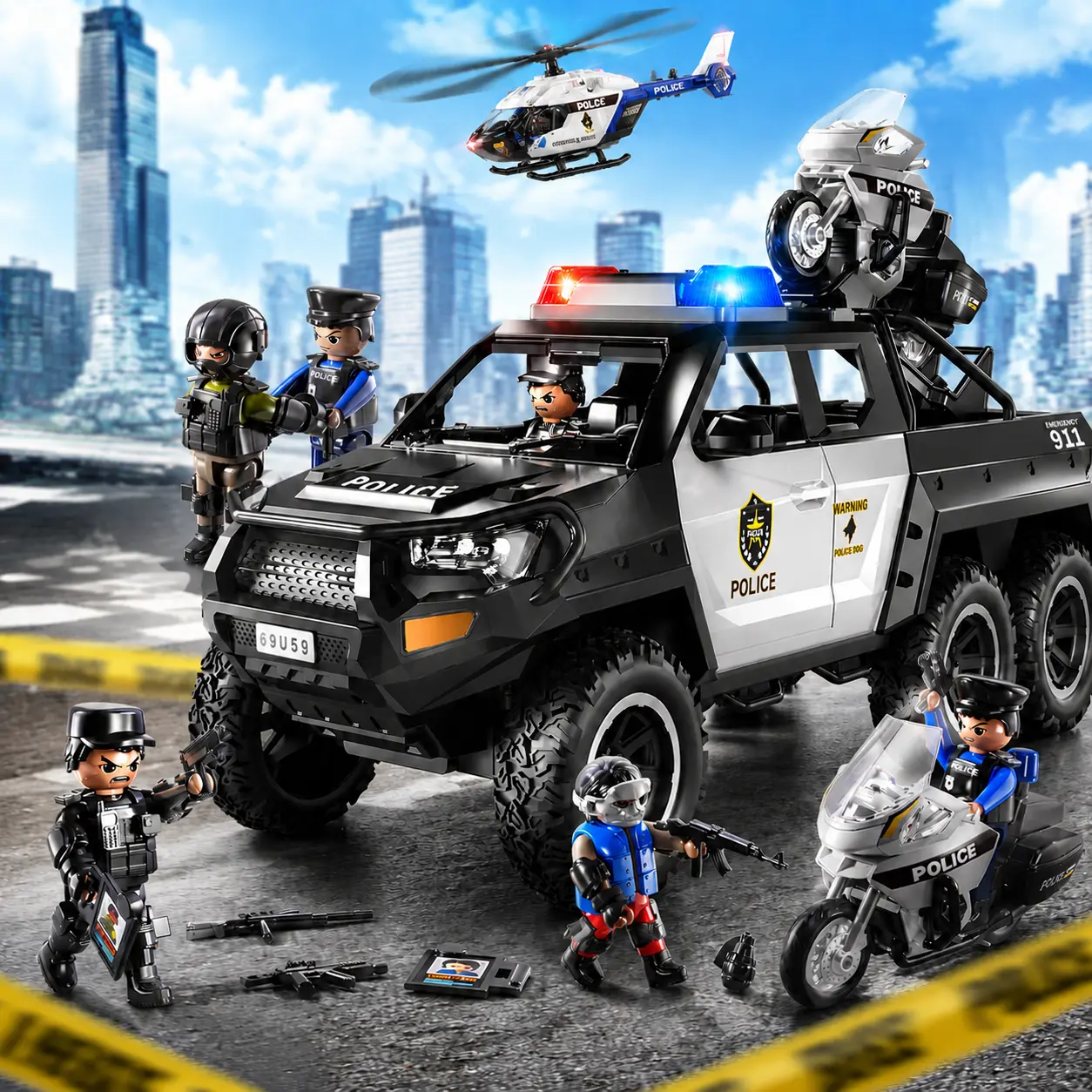 Ambulance Cars Toy For Kids Friction Powered Truck With Light And Sound Emergency Vehicle Toy With 4 Figures For Boys Girls Gifts For Age 3-12 Boys Girls Educational Toys For Children
