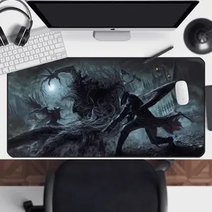 Gothic Fantasy Bloodborne Gaming Mousepad – Custom Mouse Pad for Gamers, Dark Souls, Elden Ring, Sekiro, Magic the Gathering, DnD & More