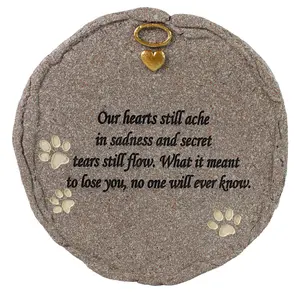 Garden Decor Ornaments: Jinhuoba Resin Crafts Round Letter Tombstone Statue