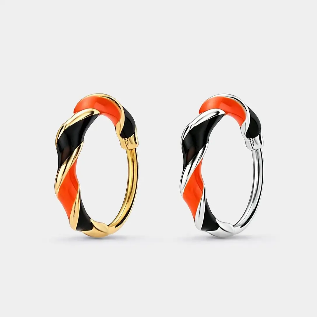 OUFER 20G Halloween Twist Nostril Piercing Hoop Rings