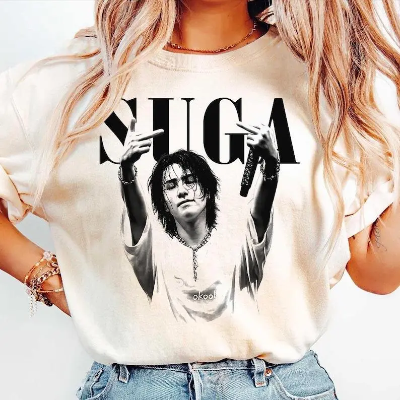 Vintage Kpop Suga Comfort Colors Shirt, K-pop Idol Min Yoongi Merch World Tour, Bangtan The 5th Album Tee