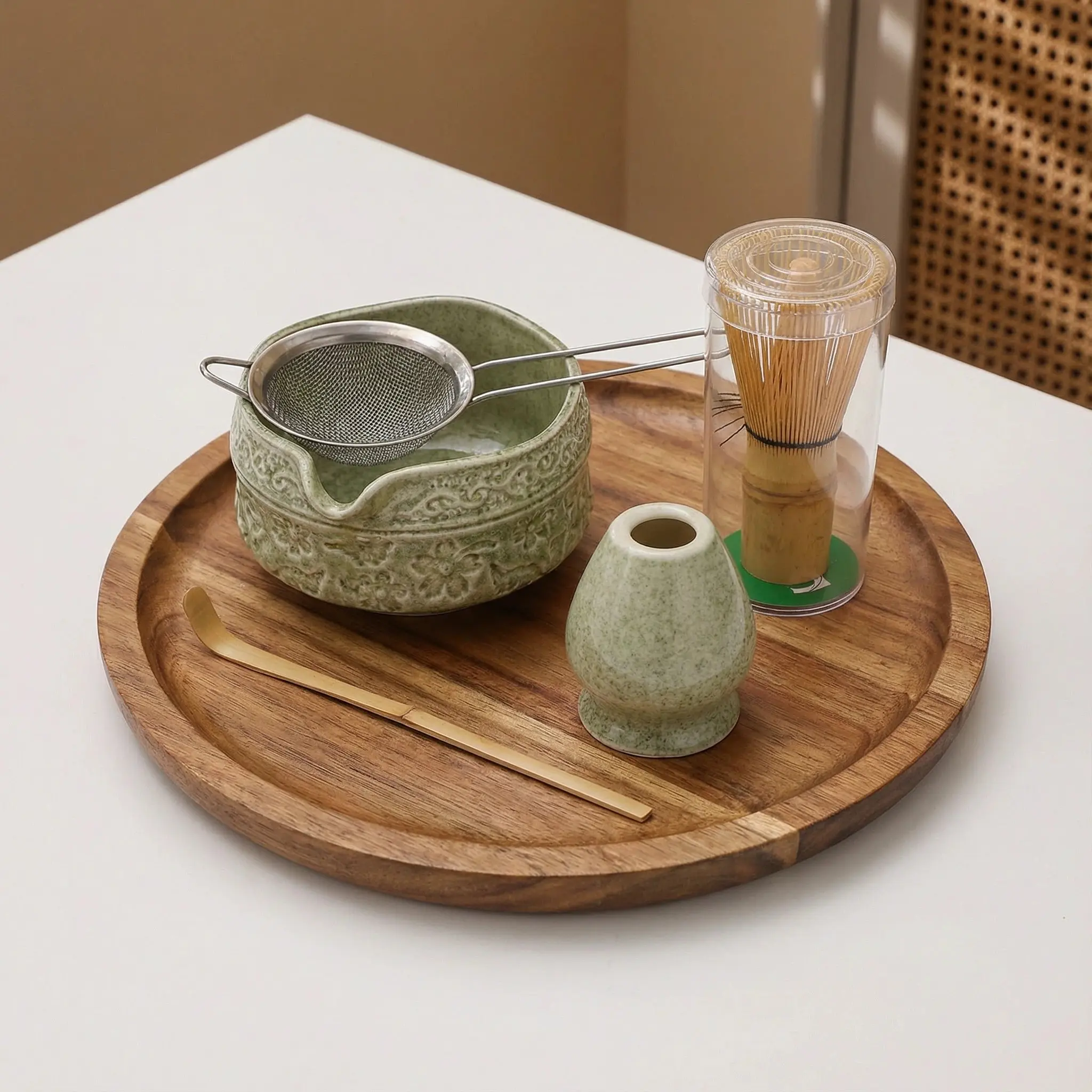 Traditional Japanese Tea Ceremony Set, Ceremonial Matcha Kit, Ceramic Matcha Bowl & Whisk, Professional Teapot Accessories, Ideal for Traditional Tea Making, Tea Making Tools, Tea Scoop, Matcha Kit Set